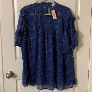 NWT Loft Plus size 20 short sleeve blouse